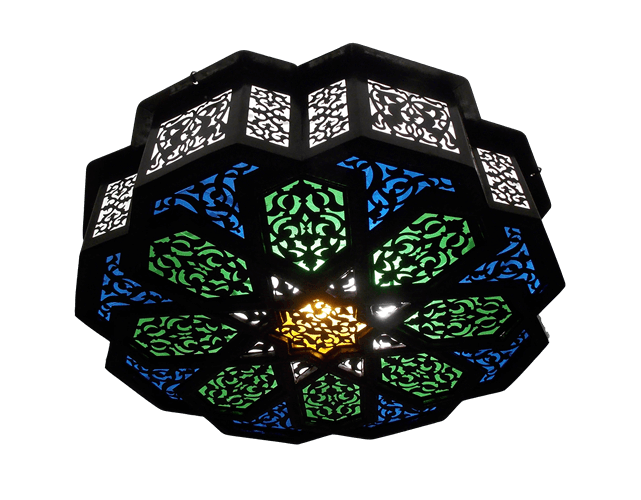 Moroccan Chandelier stained glass